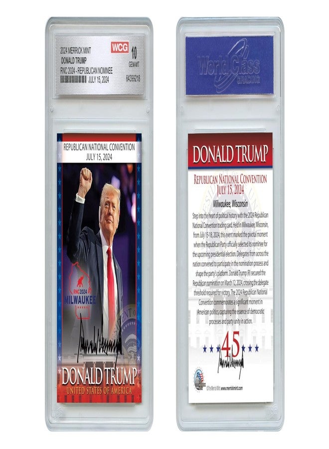 WCG Donald Trump 2024 Republican National Convention RNC Card - Graded GEM Mint 10 - Image 3